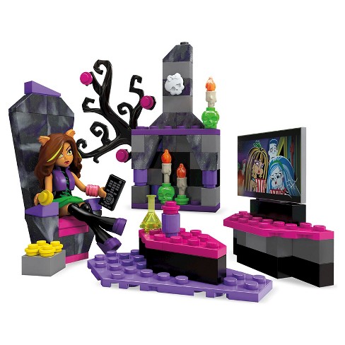 mega construx monster high clawdeen wolf room building set : target