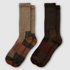 Dickies Men's 2pk Steel Toe Moisture Control Crew Socks - Brown 6-12: Midweight Cotton Blend, Machine Washable - 2 of 4