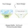 Big Dot of Happiness Baby Boy Dinosaur - Diaper Shaped Raffle Ticket Inserts - Baby Shower Activities - Diaper Raffle Game - Set of 24 - 2 of 4