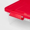 15qt Latching Clear Storage Box with Red Lid - Brightroom™ - image 3 of 4