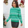 Coolmee Ugly Christmas Sweaters for Women Soft Holiday Long Sleeve Crewneck Xmas Knit Sweaters - 3 of 4