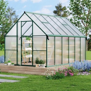 Greenhouse for Outdoors, Heavy-Duty Walk-In Greenhouse Kit with Quick Setup Frame, Roof Vent & Reinforced Structure for Garden Backyard - 1 of 4