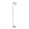 Simple Designs 55.91" Industrial Farmhouse Fusion Adjustable Cage Wire Accent Floor Lamp - 4 of 4