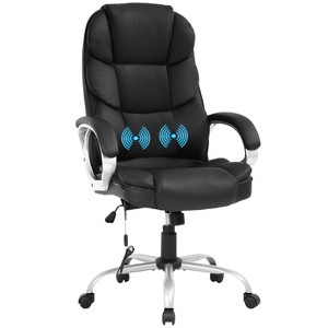 FDW Office Chair High-Back Massage Executive Chair Desk Chair with Lumbar Support, Adjustable Armrests, and Swivel Wheels - 1 of 4