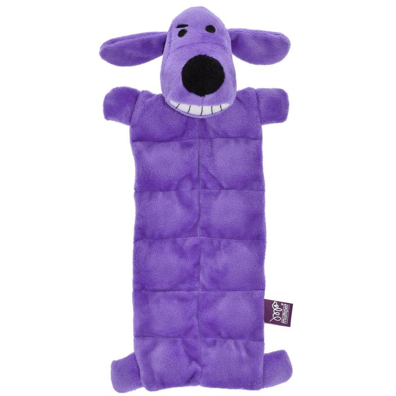 Multipet Loofa Squeaker Mat Dog Toy - Purple - 12&#34;, 1 of 4