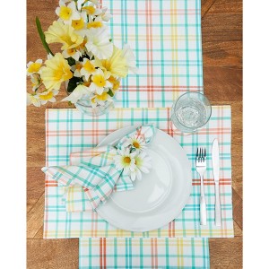 C&F Home Easter Bunny Trail Plaid Cloth Napkin Springs, Set of 6 - 1 of 2