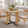 Christopher Knight Home Andrew 48" Rustic Criss Cross Frame Round Dining Table Natural Oak - 2 of 4