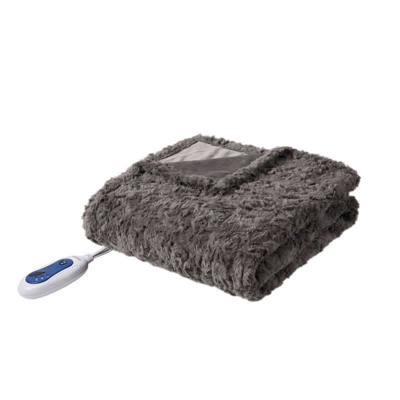 50"x70" Marselle Oversized Faux Fur Electric Heated Throw Blanket - Beautyrest, 1 of 11