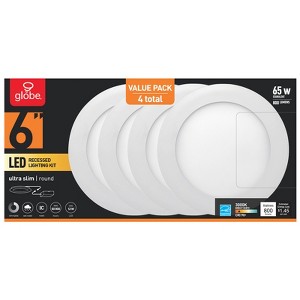 Globe Electric Ultra Slim Energy Star White 6 in. W Aluminum LED Canless Recessed Downlight 12 W - 1 of 1