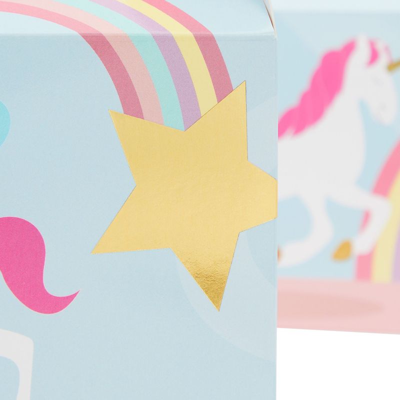 Treat Boxes - 24-Pack Paper Party Favor Boxes, Unicorn Design Goodie Boxes for Birthdays and Events, 2 Dozen Party Gable Boxes, 6 x 3.3 x 3.6 Inches, 4 of 9
