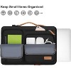 Hachikiko 360 Protective 15-15.6 Inch Laptop Shoulder Bag - Side Open Messenger Bag with 4 Zipper Pockets - 2 of 4