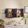GlasFlength Bathroom Storage Cabinets Wall Mounted Cabinet with Adjustable Shelf Elegant Simple Design for Bathroom, Blue, 24"*7.63"*24" - 4 of 4
