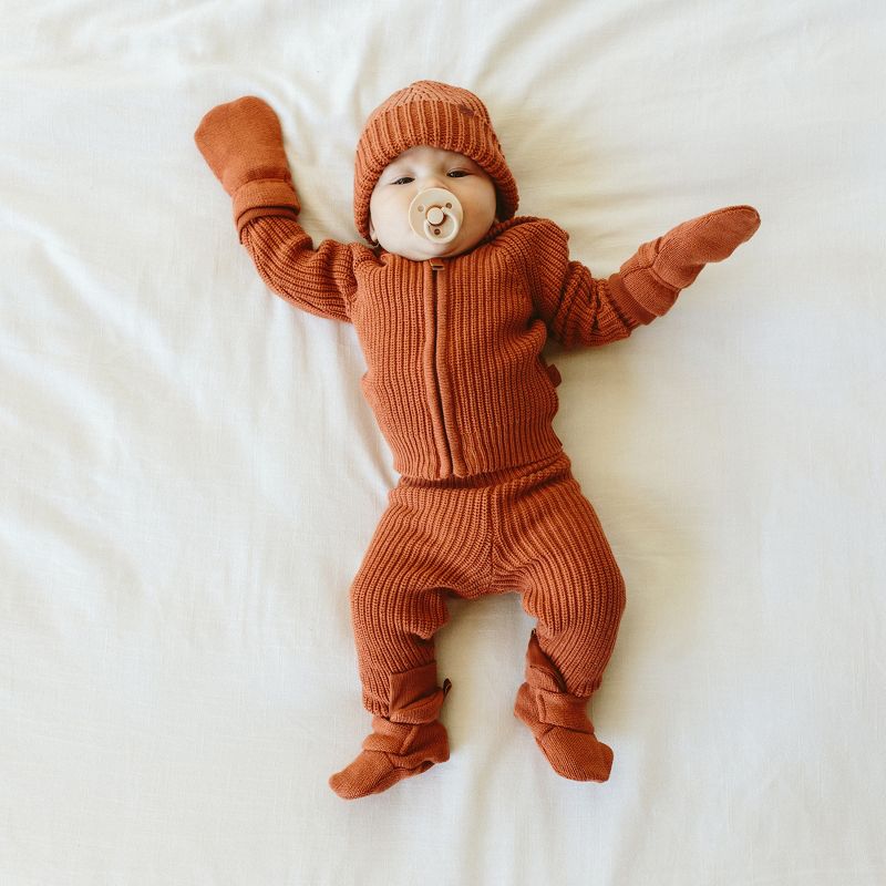 Goumi Organic Knit Baby Hoodie, 3 of 9