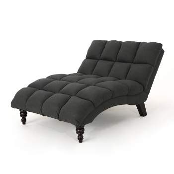 Kaniel Traditional Tufted Fabric Double Chaise - Christopher Knight Home