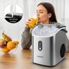 Costway Countertop Ice Maker with Soft Chewable Pellet Ice  Ready in 6 Mins Black/Silver - 2 of 4