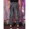 INSPIRE CHIC Men's Elastic Waist Nightwear Club Shiny Sequins Joggers - 3 of 4