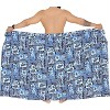 LA LEELA Men's Beach Cover Up Swim Sarong Wraps One Size Sky Hibiscus - 4 of 4