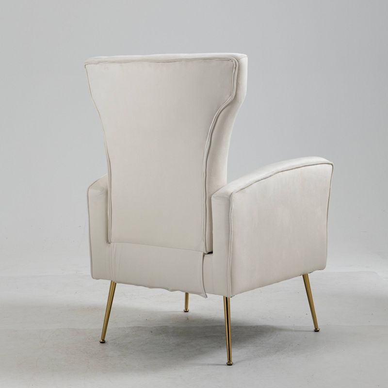 Kayla Velvet Upholstered Wingback Chair - Carolina Chair & Table, 5 of 6