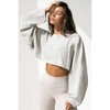 KOJOOIN Women's Classic Crewneck Cropped Sweatshirt Premium Cotton Relaxed Fit Everyday Pullover Top - 3 of 4