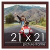 PosterPalooza | Square Classic Modern Brown Picture Frame - UV Acrylic, Foam Board Backing, Hanging Hardware - 3 of 4