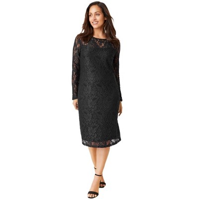 Jessica London Women's Plus Size Stretch Lace Shift Dress