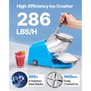 VEVOR Ice Crusher Machine, 286lbs Per Hour Electric 4 Blades Snow Cone Maker, Stainless Steel Shaved Ice Machine with Bowl and Cover, Blue - 3 of 4