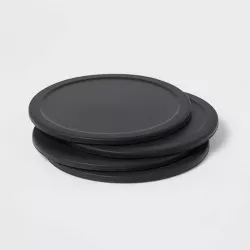 4pk Silicone Coasters Black - Threshold™