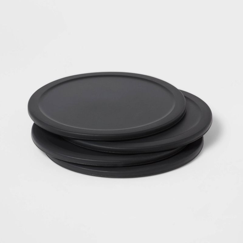 4pk Silicone Coasters Black - Threshold&#8482;, 1 of 5