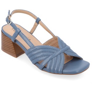 Journee Collection Womens Kirsi Sling Back Stacked Heel Open Toe Sandals - 1 of 4