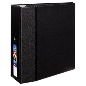 Avery Heavy-Duty Non-View Binder with DuraHinge, Locking One Touch EZD Rings and Thumb Notch, 3 Rings, 5" Capacity, 11 x 8.5, Black - 1 of 4