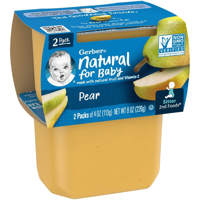 Gerber Sitter 2nd Foods Pear Baby Meals Tubs - 2ct/4oz Each, 3 of 8