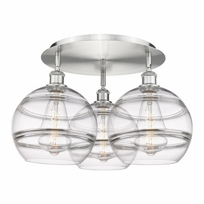 Rochester - 3 Light Flush Mount In Industrial Style-12.63 Inches Tall and 21.75 Inches Wide
