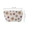 Unique Bargains Durable Print Makeup Bag Beige Coffee Color 1 Pc - 2 of 4