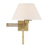 Livex Lighting 1 - Light Wall Light in  Antique Brass - 3 of 4