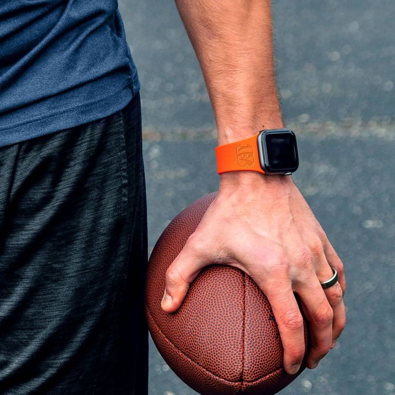 NFL Cincinnati Bengals Debossed Wordmark Apple Watch Band  , 3 of 4