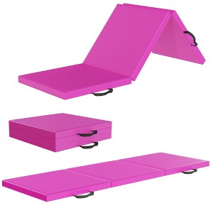 Gulches Tri-Fold Folding Exercise Mat with Carrying Handle for Mixed Martial Arts, Gymnastics and Home Gym Protecting Floor, 2 Inch Thick. - 1 of 4