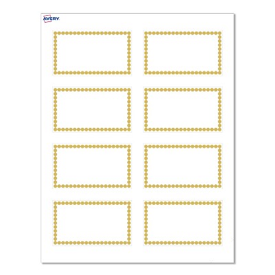 Avery® Cards, 2" x 3.5", Gold Beads, Matte White, 80ct