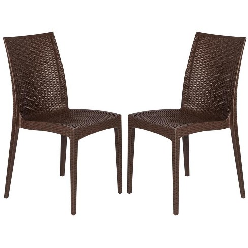 LeisureMod Mace Modern Plastic Dining Side Chair for Indoor and Outdoor, Set of 2 - image 1 of 4