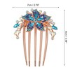 Unique Bargains Women's Rhinestone Inlaid Flower Hair Side Comb 3.54"x2.76" 1 Pc - 4 of 4
