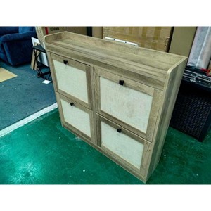 4 Drawer Rattan Shoes Cabinet - 1 of 1