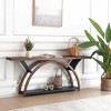 HDZNVF 70.87 in Console Table with Storage Shelf, Narrow Long Sofa Table Behind Couch Table, 2-Tier Rustic Entryway Table - 2 of 4
