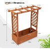 VINGLI Raised Garden Bed with Trellis & Hanging Roof, Wooden Garden Bed, Planter Box for Yard, Garden, Balcony - 2 of 4