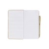 Fringe Studio Faux Leather Undated Weekly Planner & Pen Set 3.63" x 6.88" Beige Plans Stacked - 4 of 4