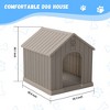 MooxvMoo Pointed-Roof Dog House,Outdoor&Indoor House,Outdoor Kennel for Yard, Patio, Garage, Easy to Assemble - 3 of 4