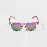 Girls' Crystal Tie-Dye Printed Round Sunglasses - Cat & Jack™