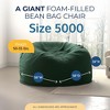 Ultimate Sack 5ft Bean Bag Chair, Oversized Indoor Comfy Lounger, Hunter Suede - 3 of 4