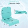 Costway Poolside Chair for Edge of Pool with Back Support & Handles Portable Picnic Chair White/Blue/Pink/Green - 3 of 4