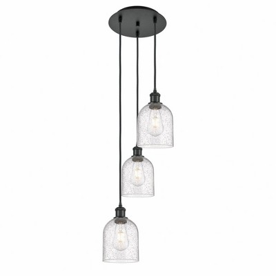 Bella - 3 Light Cord Hung Multi Pendant In Industrial Style-29.25 Inches Tall and 12 Inches Wide