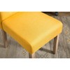 Akoasm Modern 2 Pieces Upholstered Kitchen Dinning Chairs-Yellow - 4 of 4