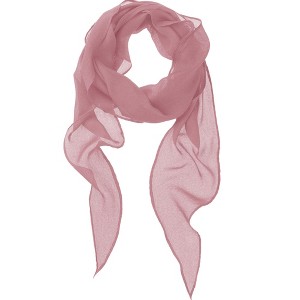 Elerevyo Women's Solid Rhombus Wrinkle Neck Beach Gauze Scarf - 1 of 4